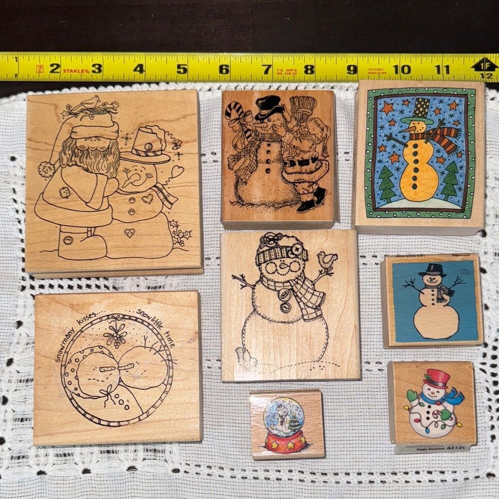 Snowman and Santa Stamps Set